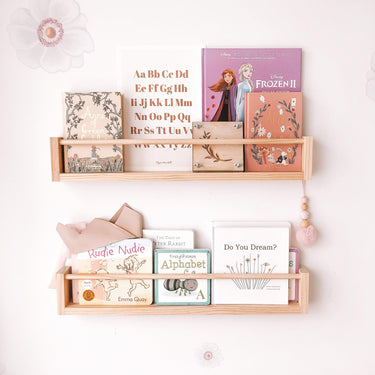 Kids Bookshelf with Round Peg (Pine) Natural Wood Colour